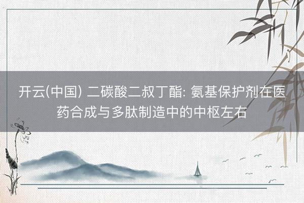 开云(中国) 二碳酸二叔丁酯: 氨基保护剂在医药合成与多肽制造中的中枢左右