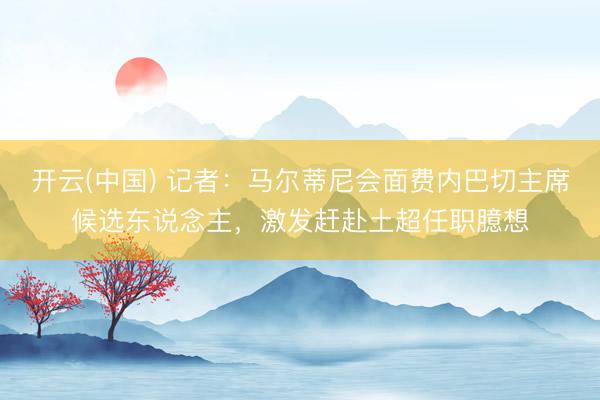 开云(中国) 记者:马尔蒂尼会面费内巴切主席候选东说念主,激发赶赴土超任职臆想